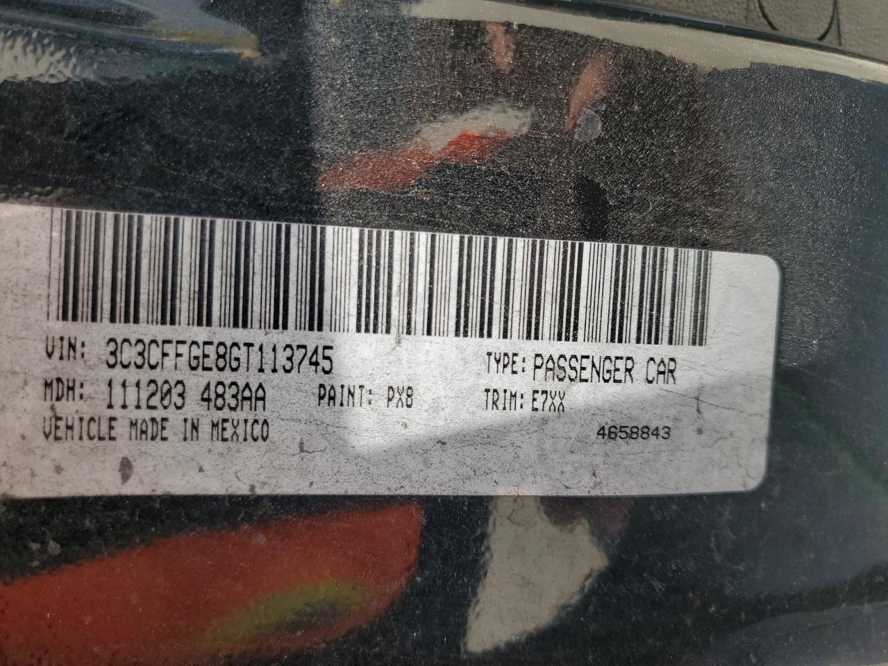 2016 Fiat 500 Electric VIN: 3C3CFFGE8GT113745 Lot: 53876134