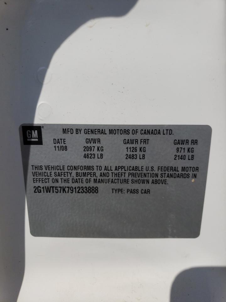 2009 Chevrolet Impala 1Lt VIN: 2G1WT57K791233888 Lot: 53824464