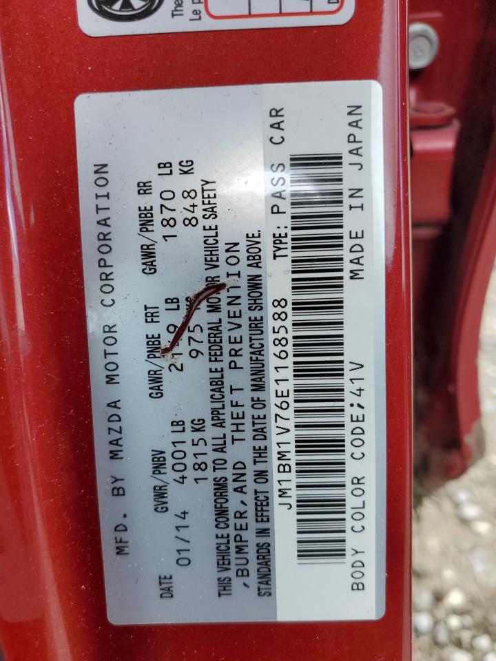 2014 Mazda 3 Touring VIN: JM1BM1V76E1168588 Lot: 55154344