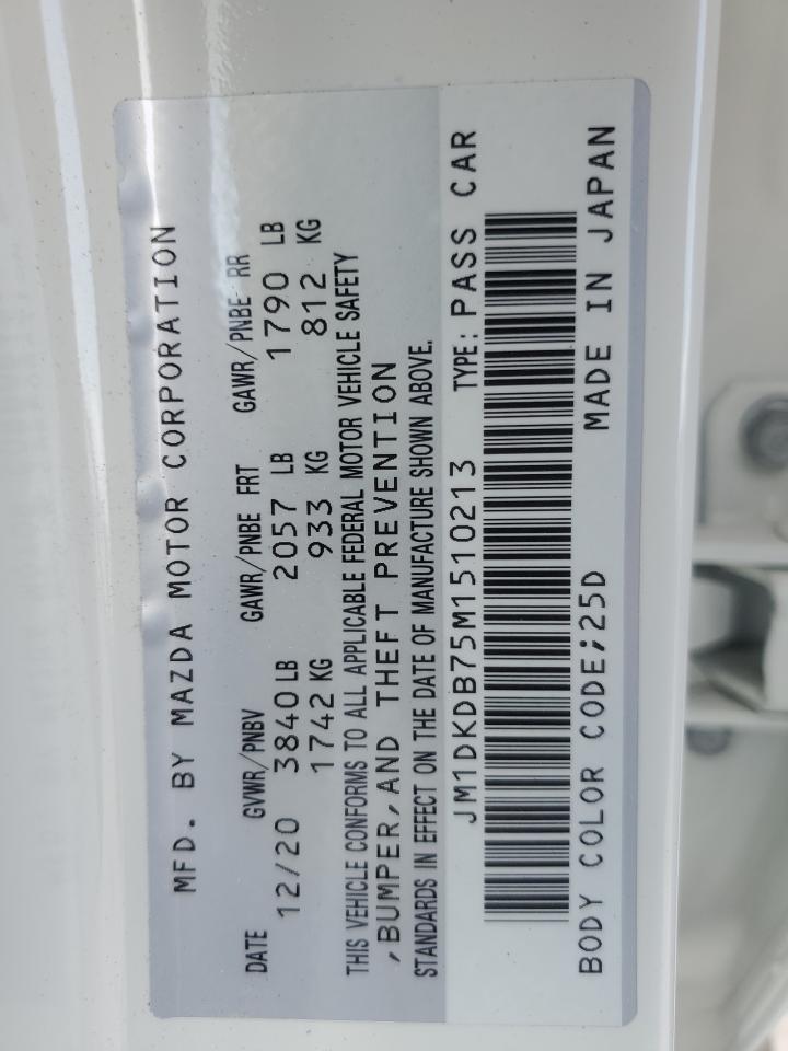 2021 Mazda Cx-3 Sport VIN: JM1DKDB75M1510213 Lot: 54038994