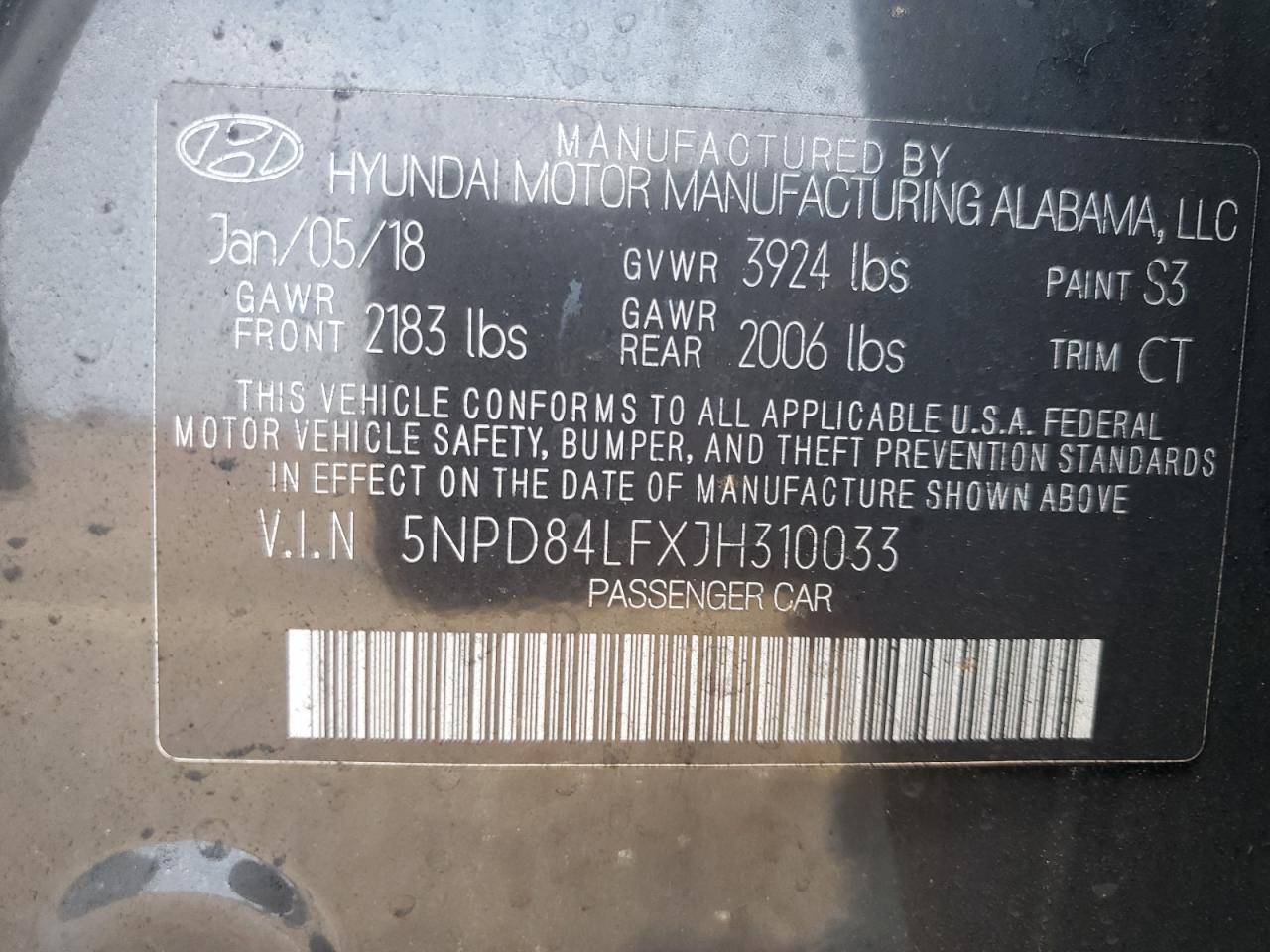 5NPD84LFXJH310033 2018 HYUNDAI ELANTRA - Image 12