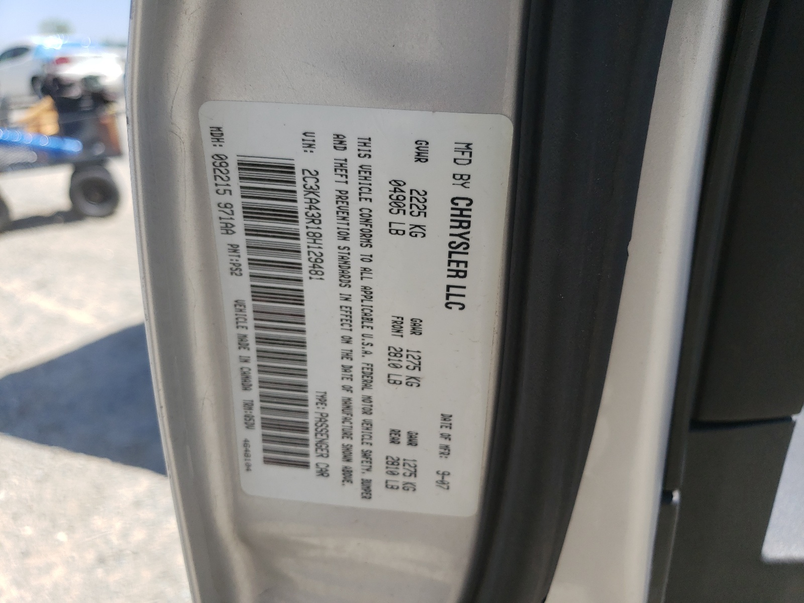 2C3KA43R18H129481 2008 Chrysler 300 Lx