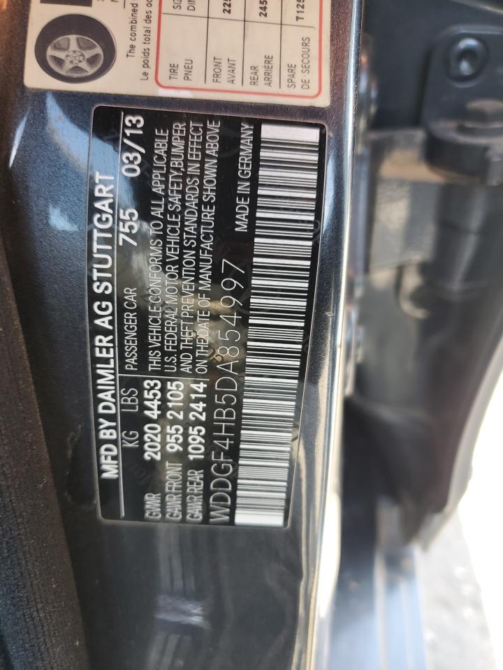 2013 Mercedes-Benz C 250 VIN: WDDGF4HB5DA854997 Lot: 54379844