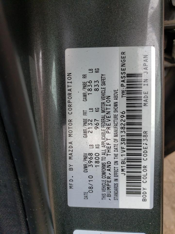 JM1BL1VF3B1382296 2011 Mazda 3 I