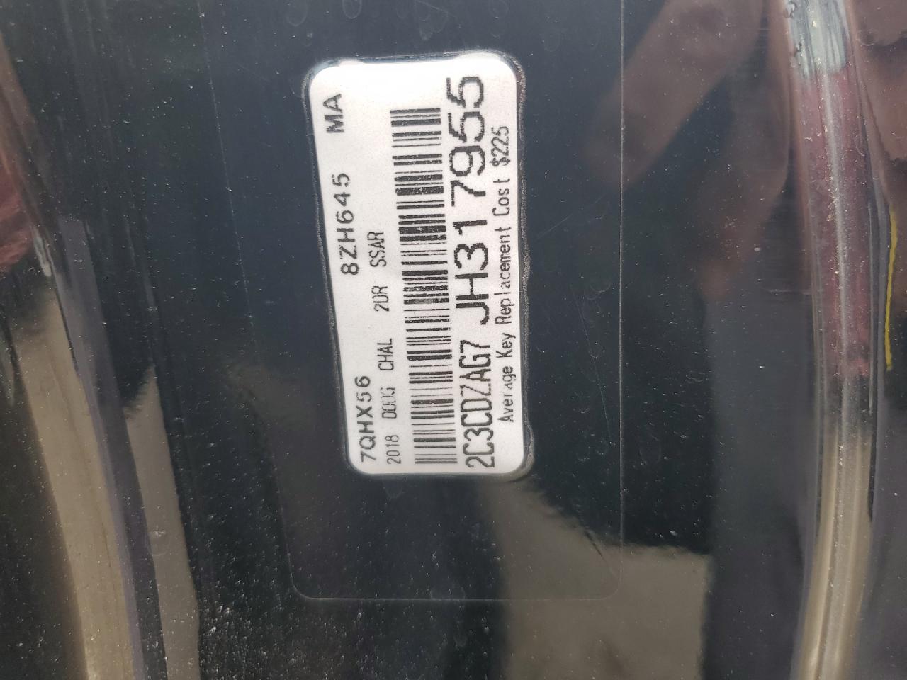 2C3CDZAG7JH317955 2018 Dodge Challenger Sxt