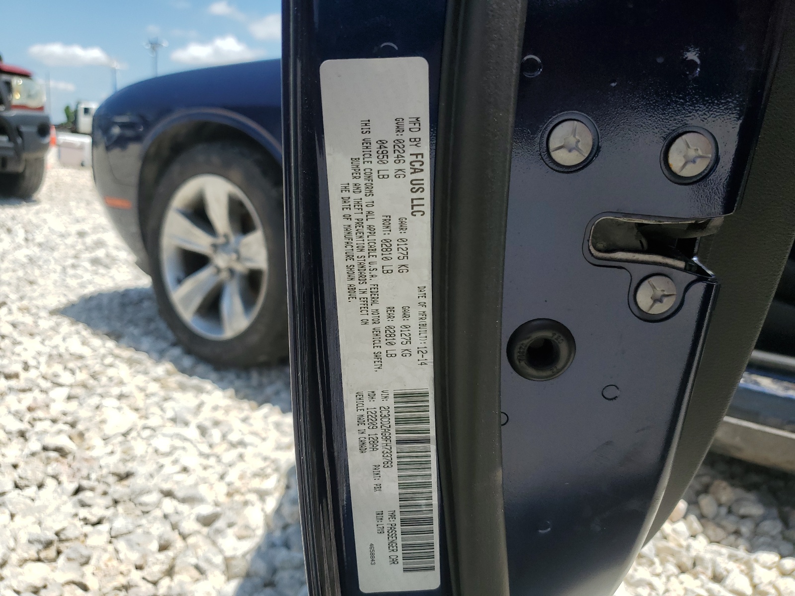 2C3CDZAG8FH733763 2015 Dodge Challenger Sxt