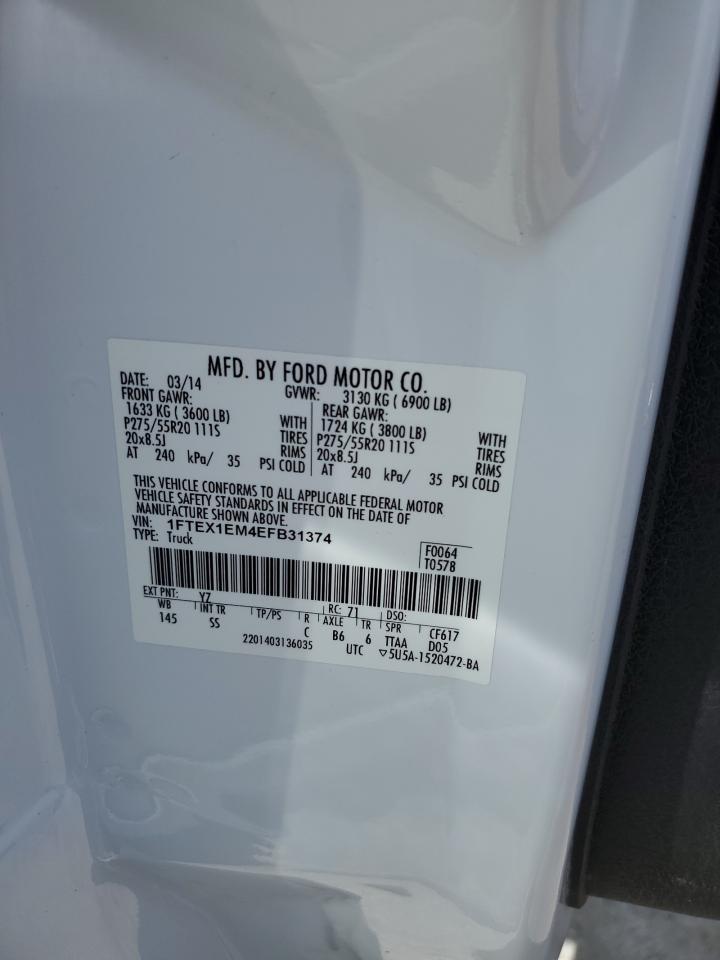 1FTEX1EM4EFB31374 2014 Ford F150 Super Cab