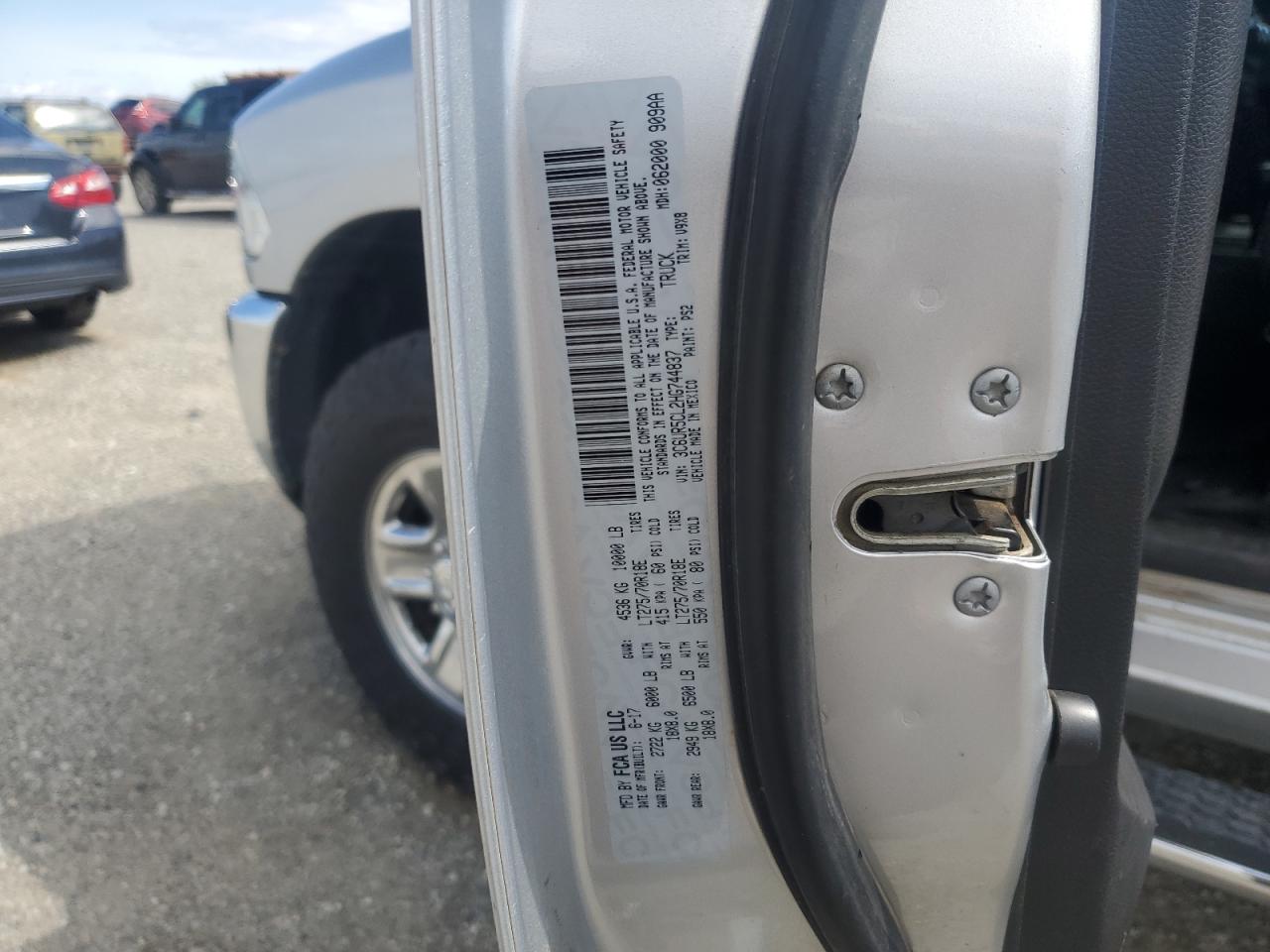 2017 Ram 2500 St VIN: 3C6UR5CL2HG744837 Lot: 53710194