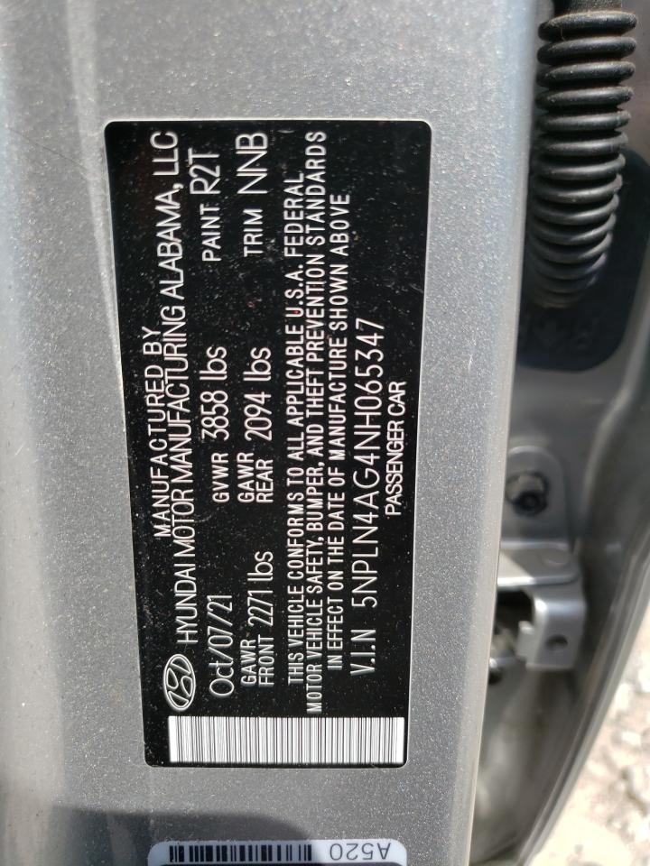 5NPLN4AG4NH065347 2022 Hyundai Elantra Sel