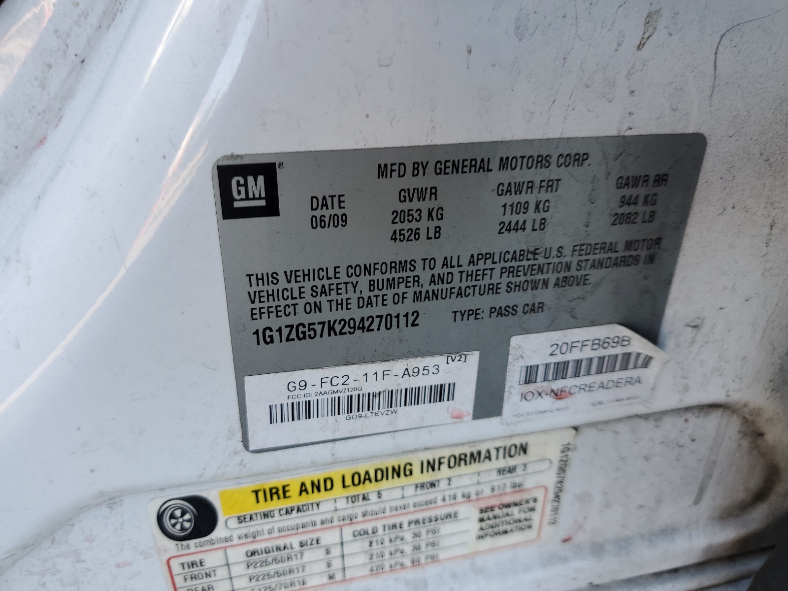 1G1ZG57K294270112 2009 Chevrolet Malibu Ls