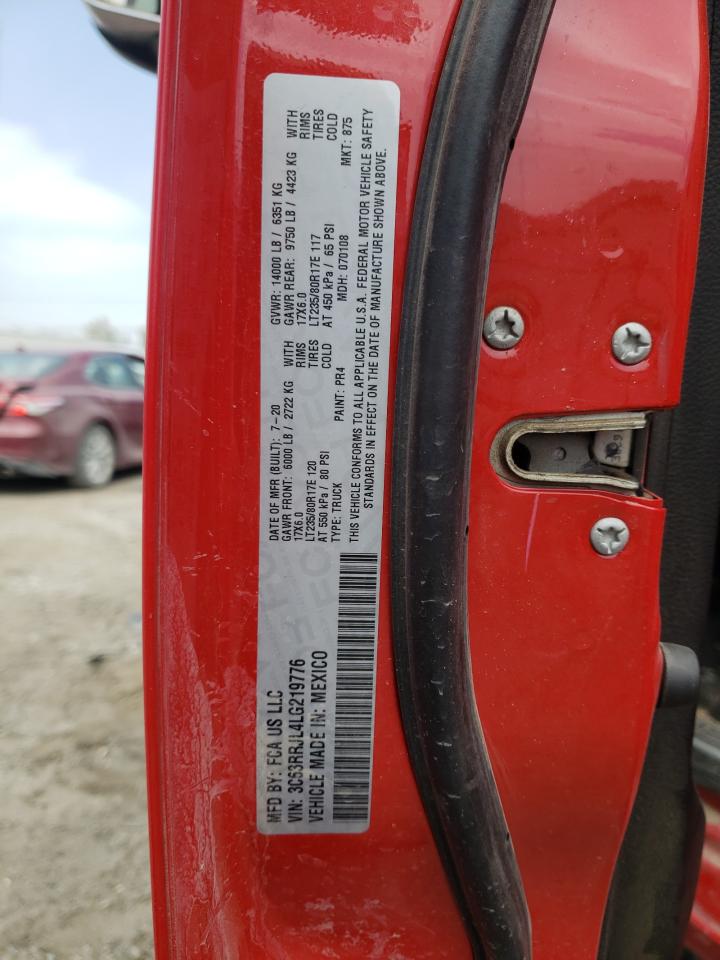 2020 Ram 3500 Laramie VIN: 3C63RRJL4LG219776 Lot: 54759954