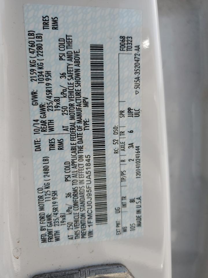 1FMCU0J95FUA51845 2015 Ford Escape Titanium