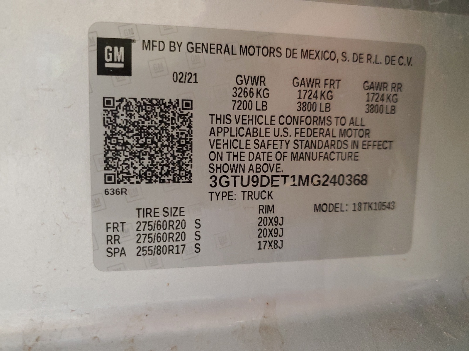 3GTU9DET1MG240368 2021 GMC Sierra K1500 Slt