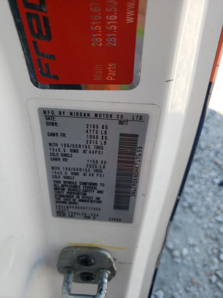 2017 Nissan Nv200 2.5S VIN: 3N6CM0KN0HK717655 Lot: 56708304