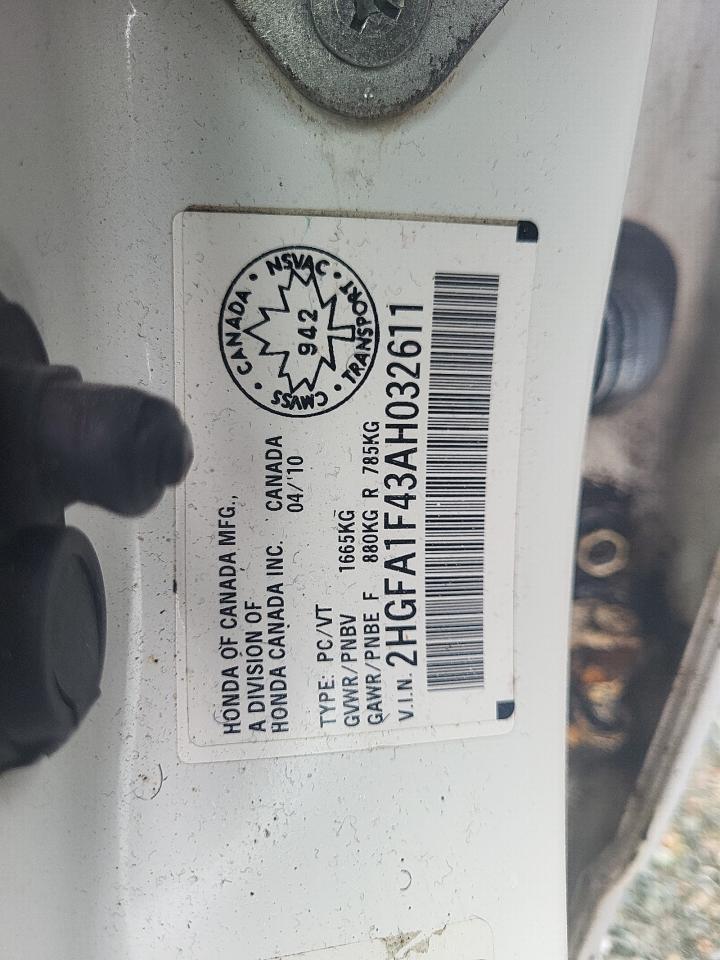 2010 Honda Civic Dx-G VIN: 2HGFA1F43AH032611 Lot: 53556334