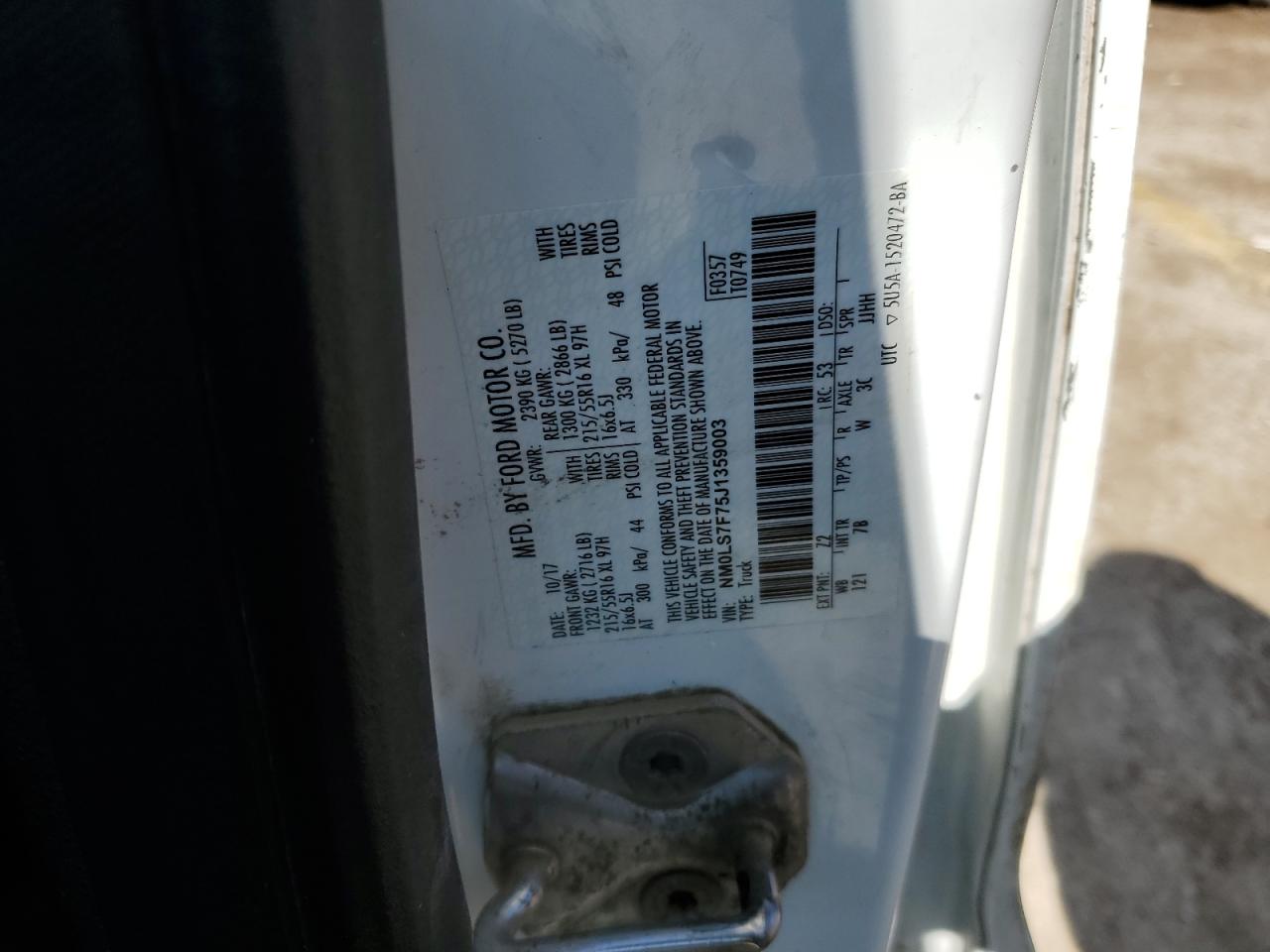 NM0LS7F75J1359003 2018 Ford Transit Connect Xlt