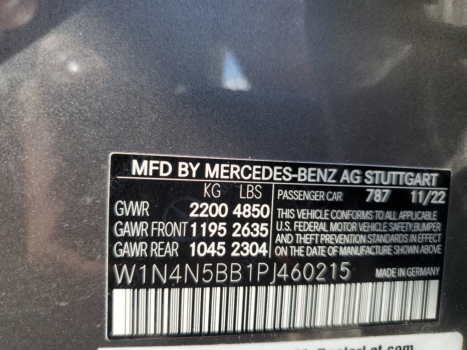 W1N4N5BB1PJ460215 2023 Mercedes-Benz Gla 35 Amg