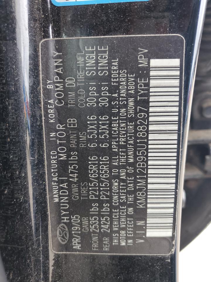 2005 Hyundai Tucson Gl VIN: KM8JM12B95U188297 Lot: 54941694