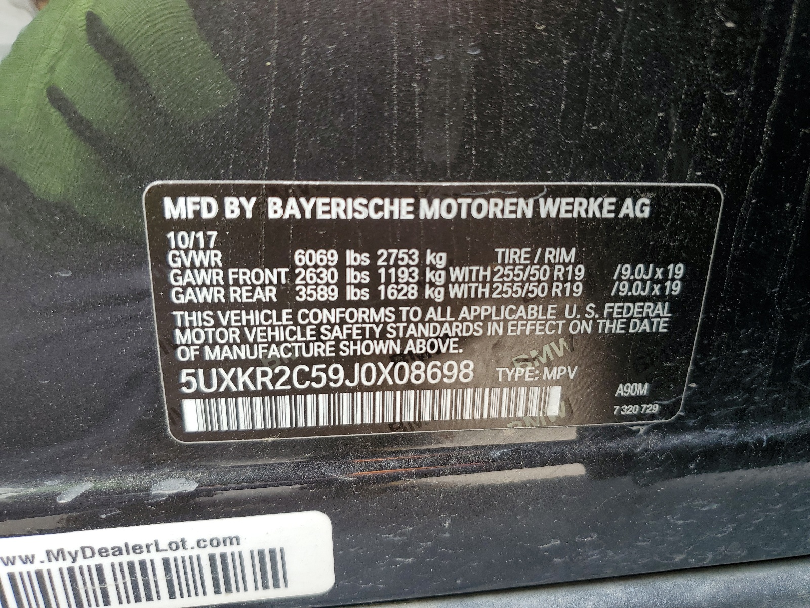 5UXKR2C59J0X08698 2018 BMW X5 Sdrive35I
