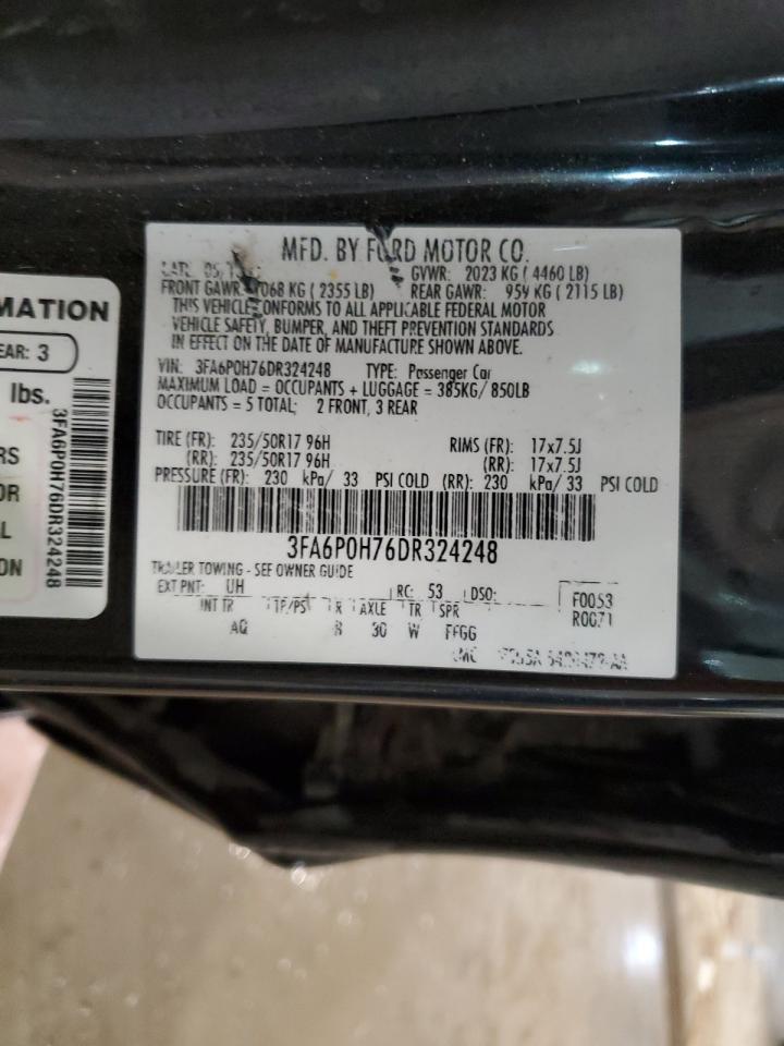 2013 Ford Fusion Se VIN: 3FA6P0H76DR324248 Lot: 55723874