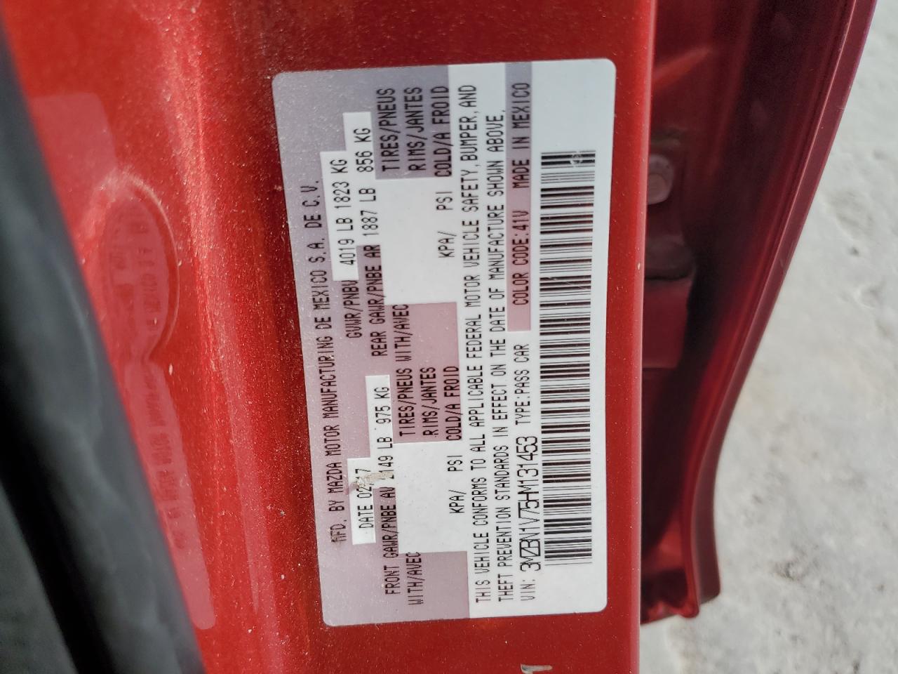 2017 Mazda 3 Touring VIN: 3MZBN1V75HM131453 Lot: 56075234