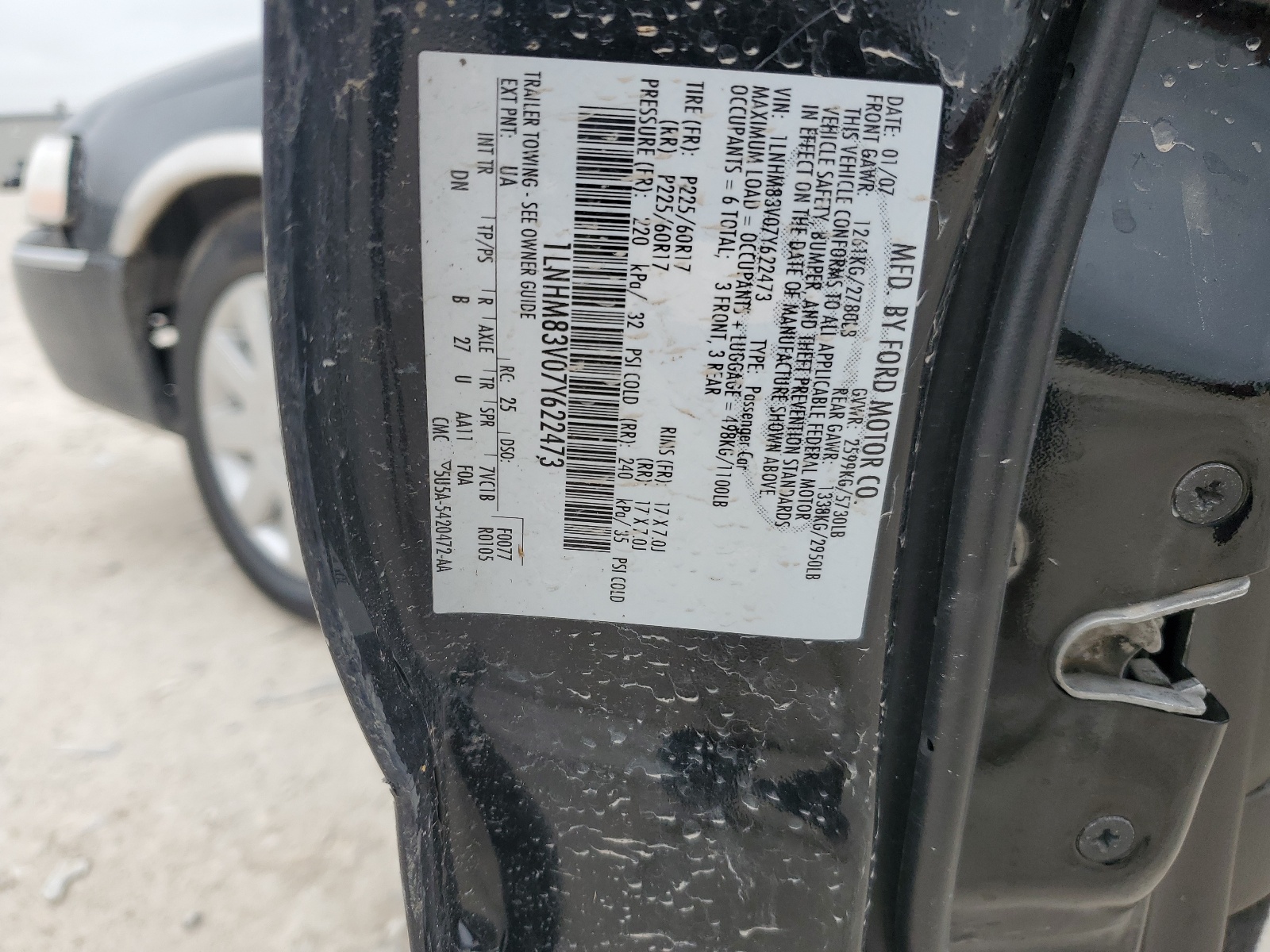 1LNHM83V07Y622473 2007 Lincoln Town Car Designer