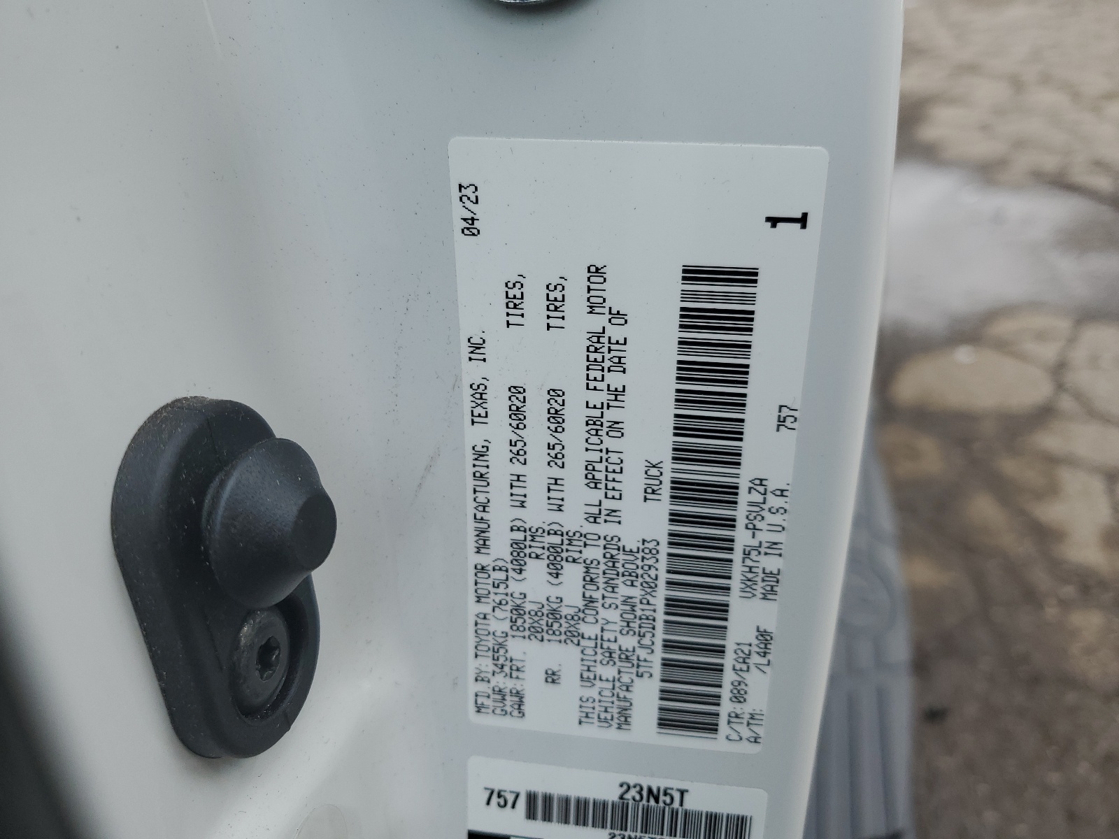 5TFJC5DB1PX029383 2023 Toyota Tundra Crewmax Limited