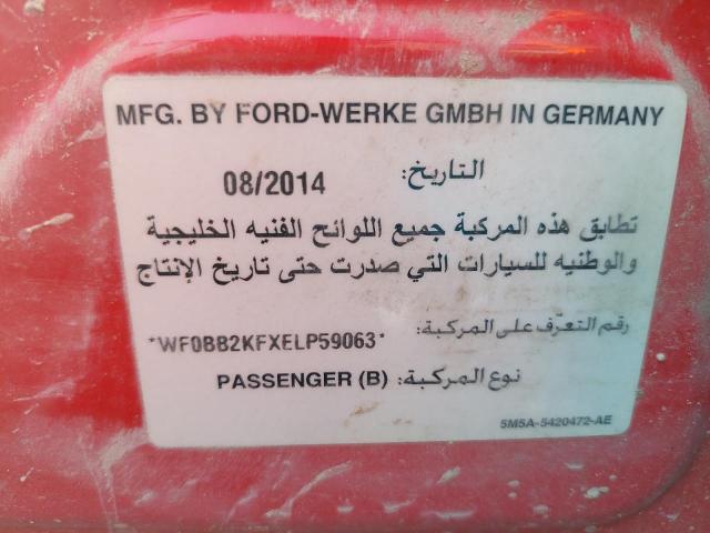 WF0BB2KFXELP59063 - 2014 FORD FOCUS - #52257584