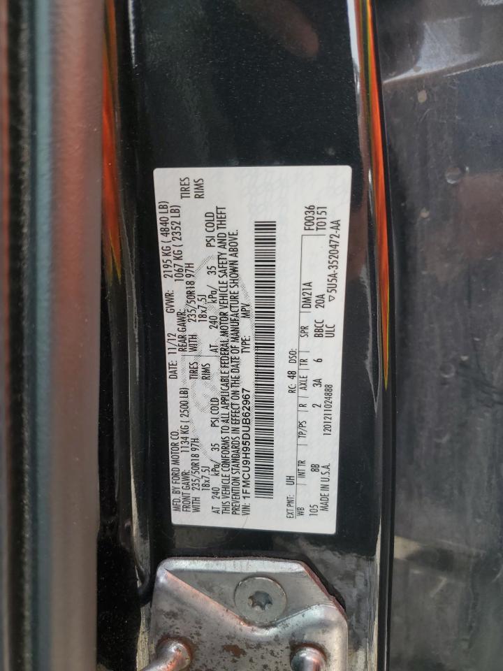 2013 Ford Escape Sel VIN: 1FMCU9H95DUB62967 Lot: 54591524