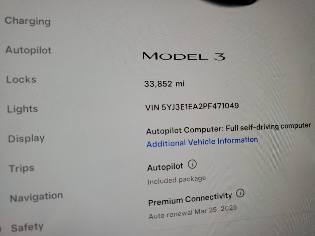 5YJ3E1EA2PF471049 2023 Tesla Model 3