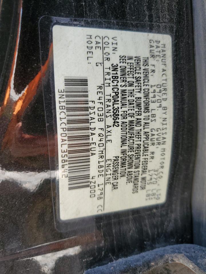 3N1BC1CP0AL358642 2010 Nissan Versa S