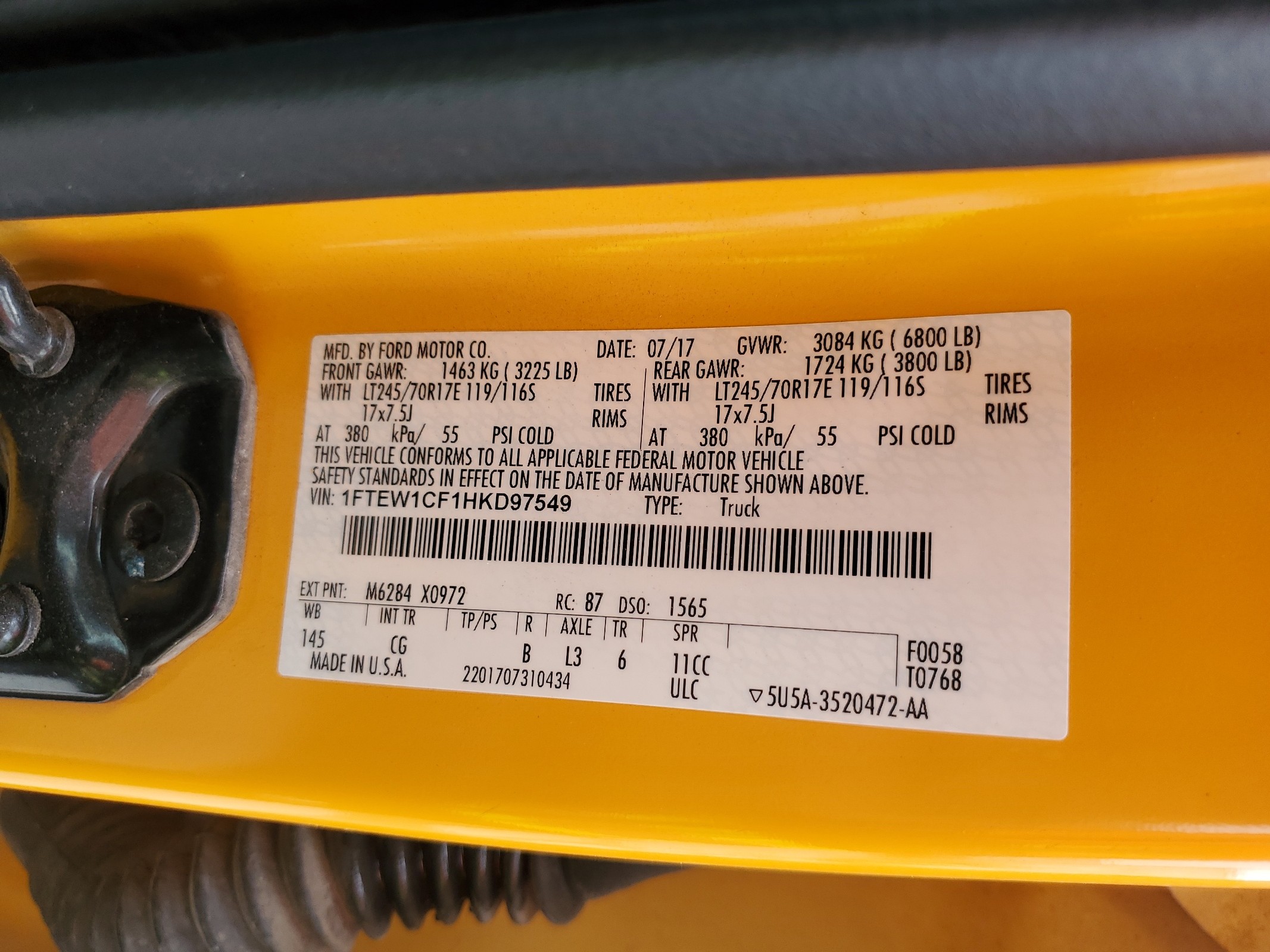 1FTEW1CF1HKD97549 2017 Ford F150 Supercrew