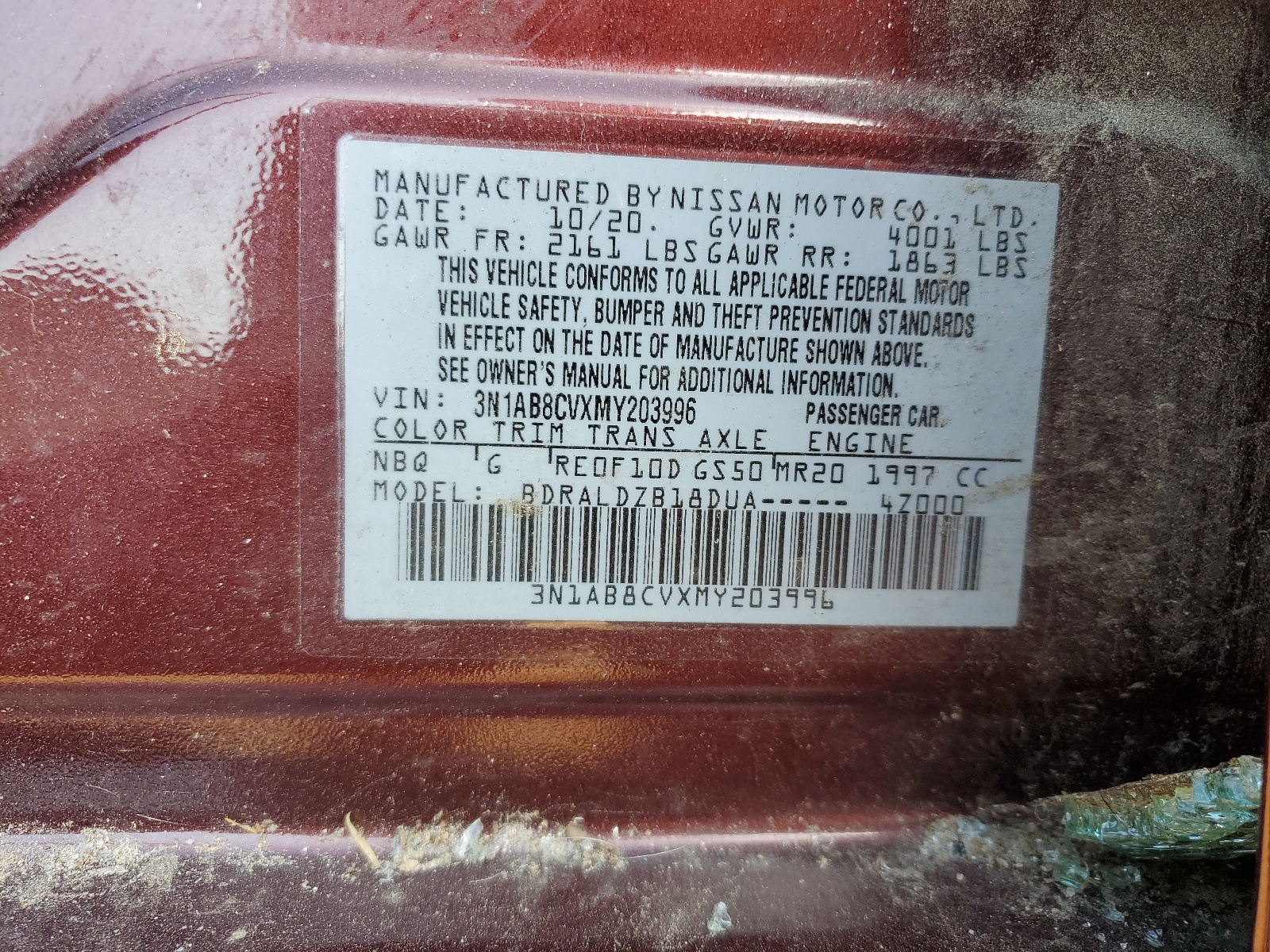 3N1AB8CVXMY203996 2021 Nissan Sentra Sv