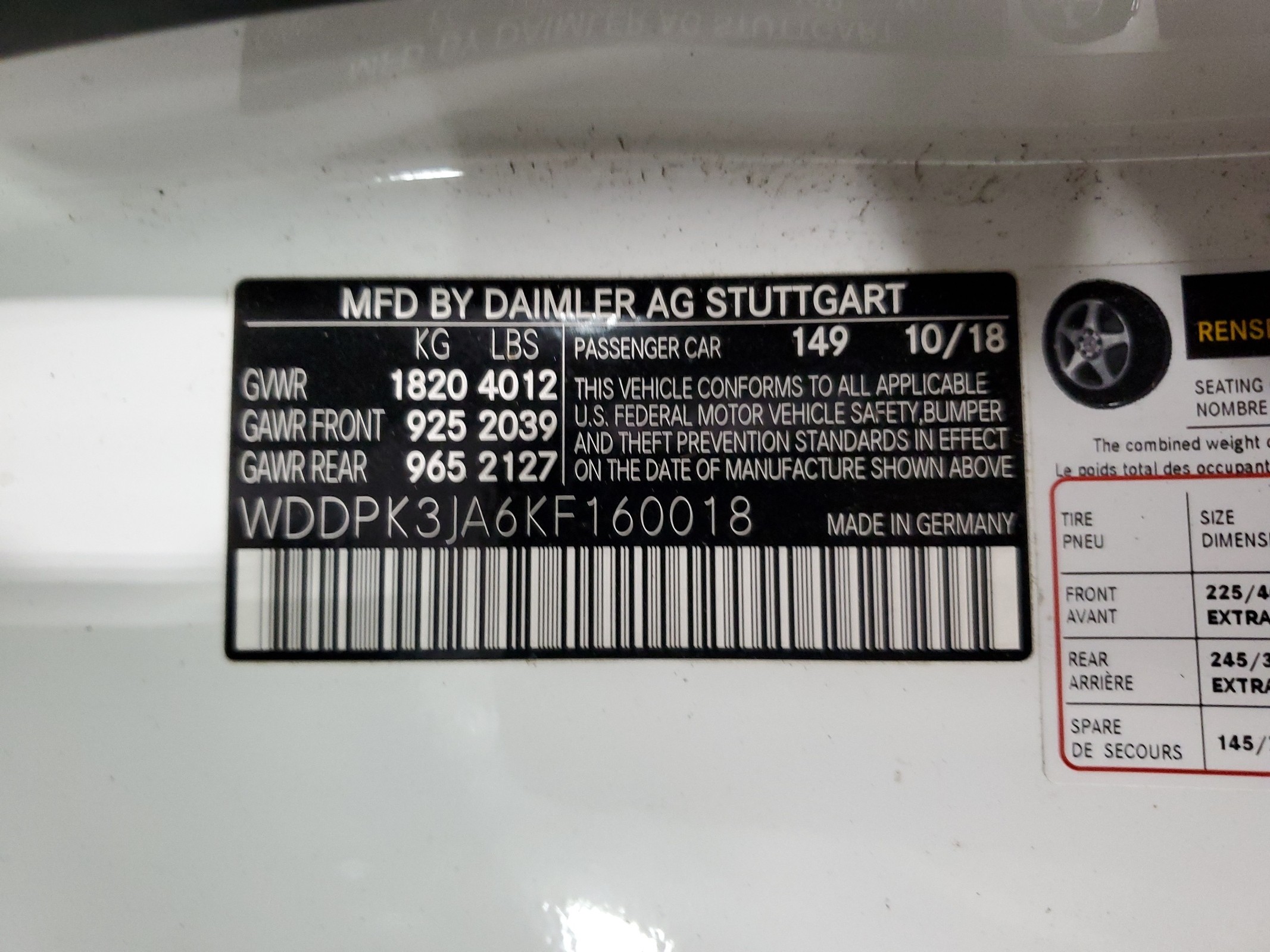 WDDPK3JA6KF160018 2019 Mercedes-Benz Slc 300