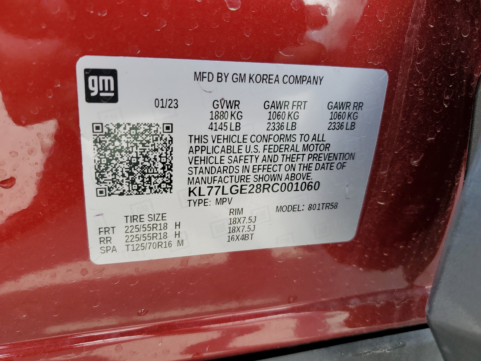 KL77LGE28RC001060 2024 Chevrolet Trax 1Rs