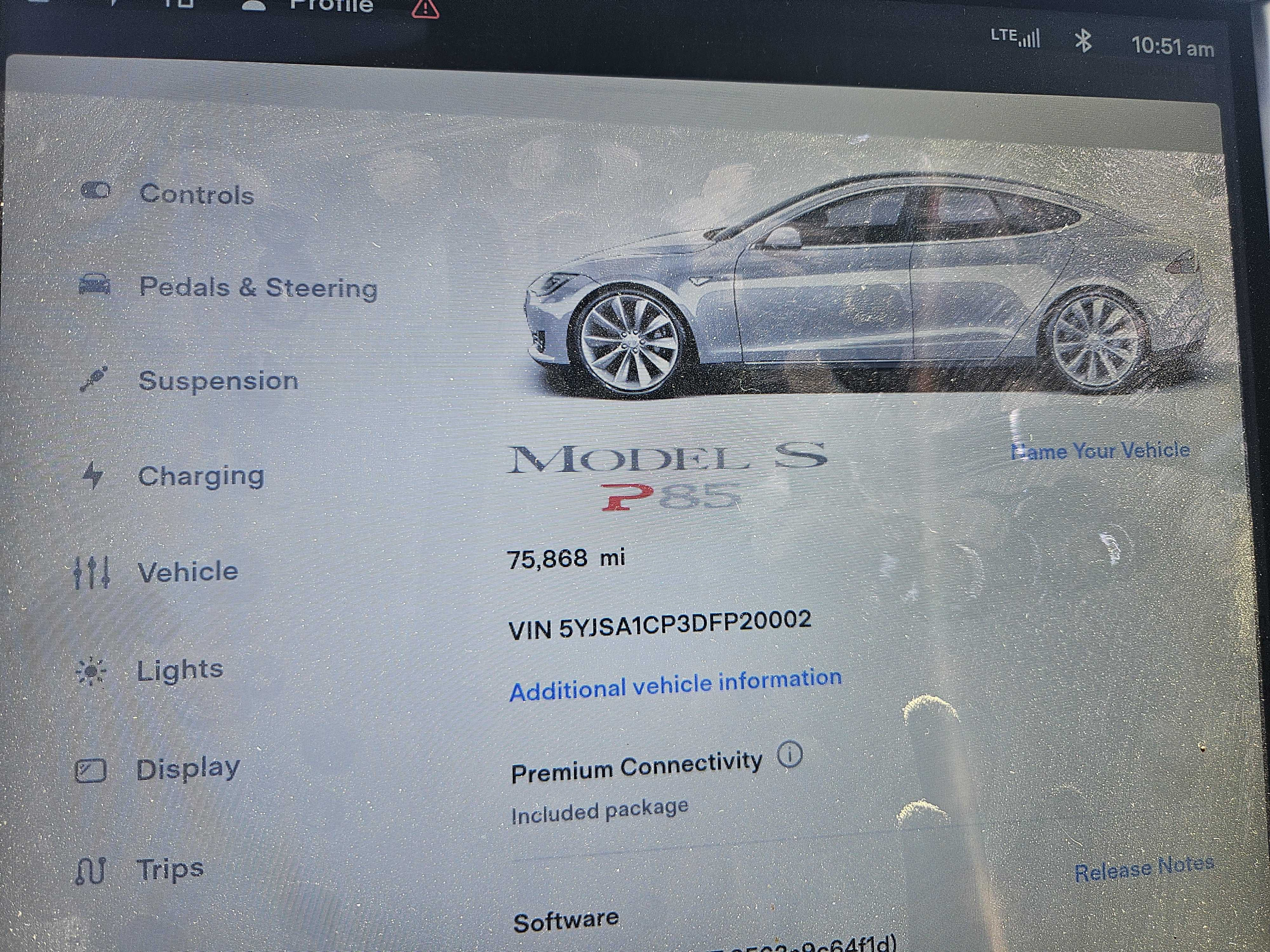 2013 Tesla Model S vin: 5YJSA1CP3DFP20002