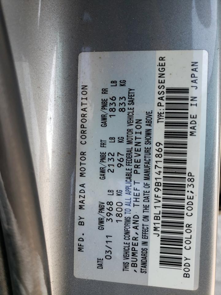 2011 Mazda 3 I VIN: JM1BL1VF9B1471869 Lot: 54160704