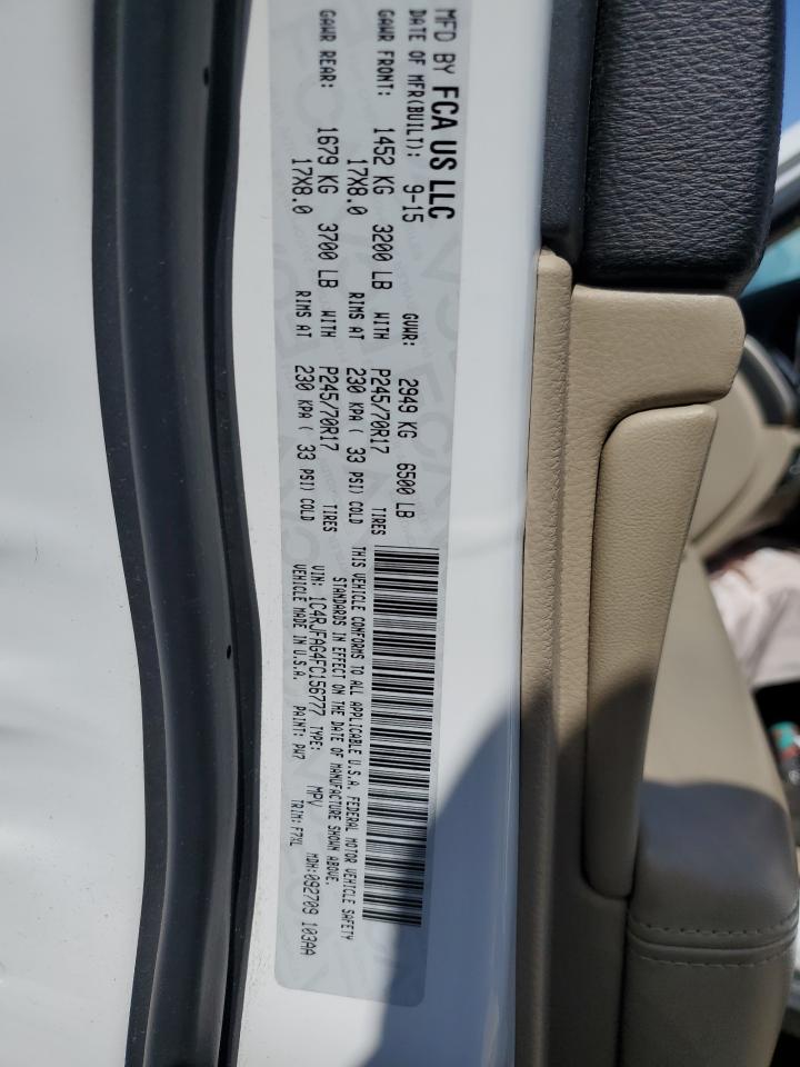 2015 Jeep Grand Cherokee Laredo VIN: 1C4RJFAG4FC156777 Lot: 53459634