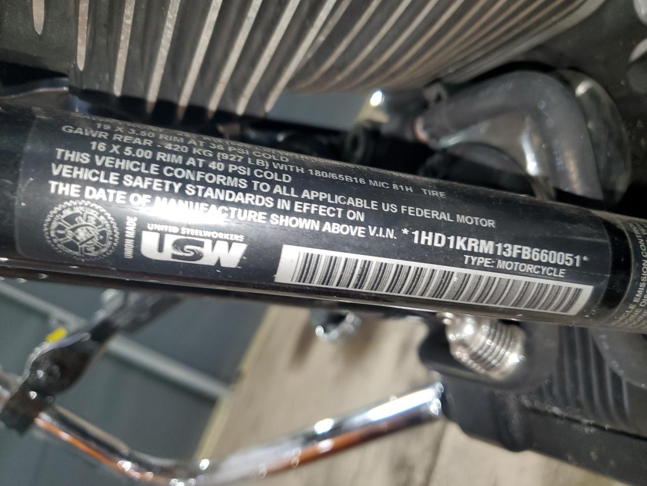 2015 Harley-Davidson Flhxs Street Glide Special VIN: 1HD1KRM13FB660051 Lot: 55682854