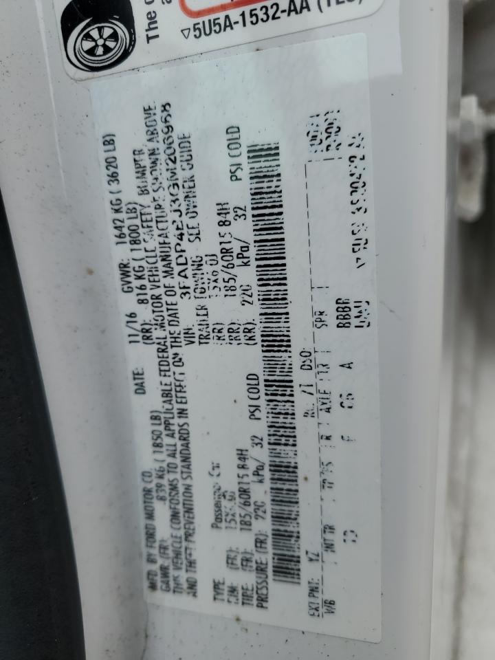 2016 Ford Fiesta Se VIN: 3FADP4BJ3GM206968 Lot: 43408226