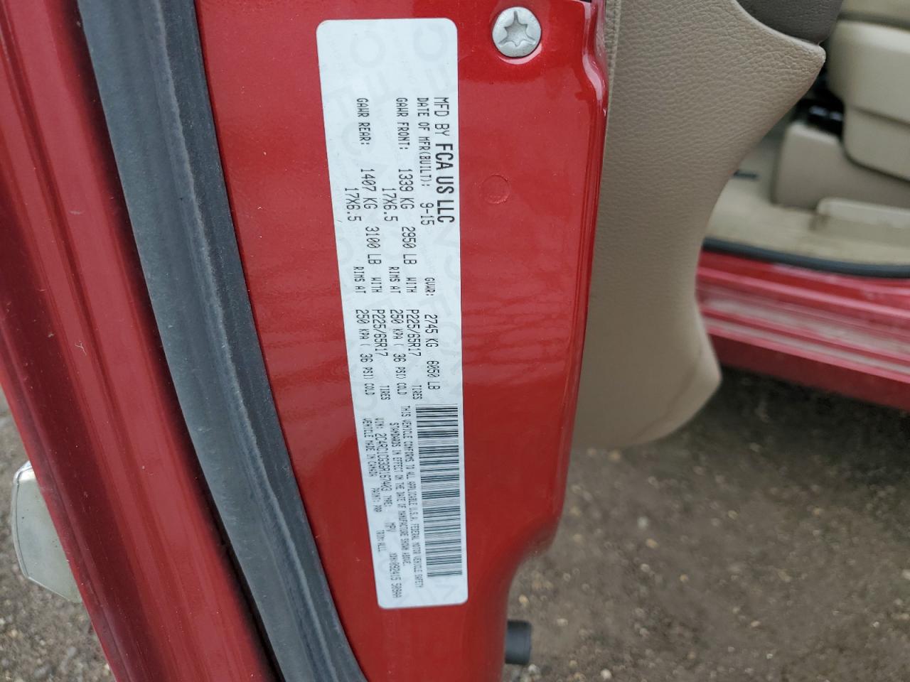 2016 Chrysler Town & Country Touring L VIN: 2C4RC1CG3GR167403 Lot: 55354884