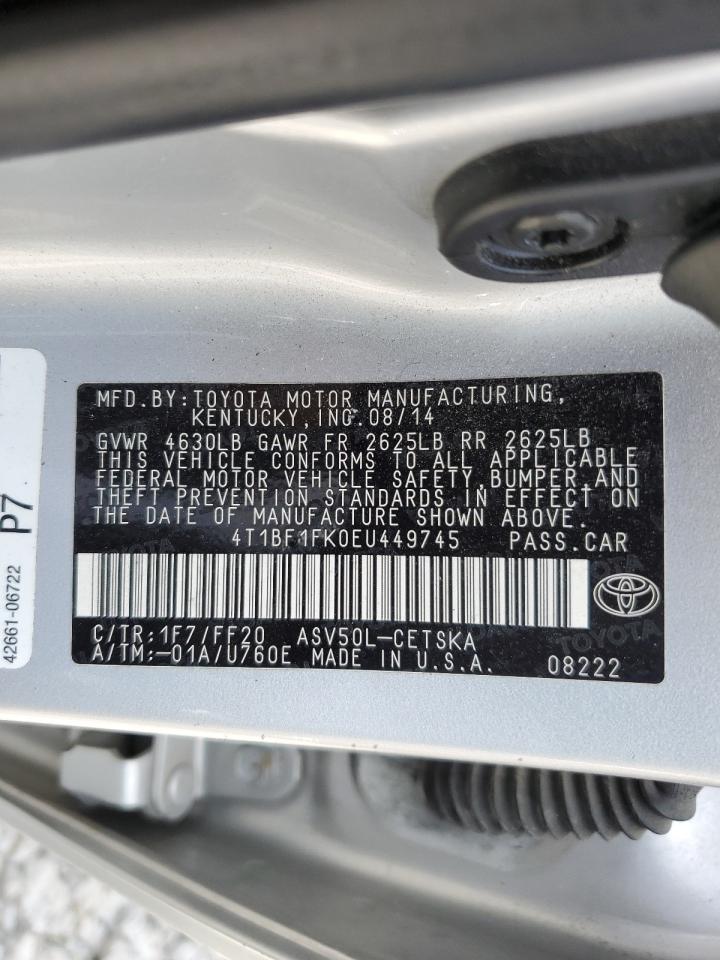 4T1BF1FK0EU449745 2014 Toyota Camry L