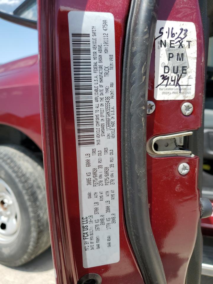 2019 Ram 1500 Classic Tradesman VIN: 1C6RR6FG0KS555436 Lot: 56353514