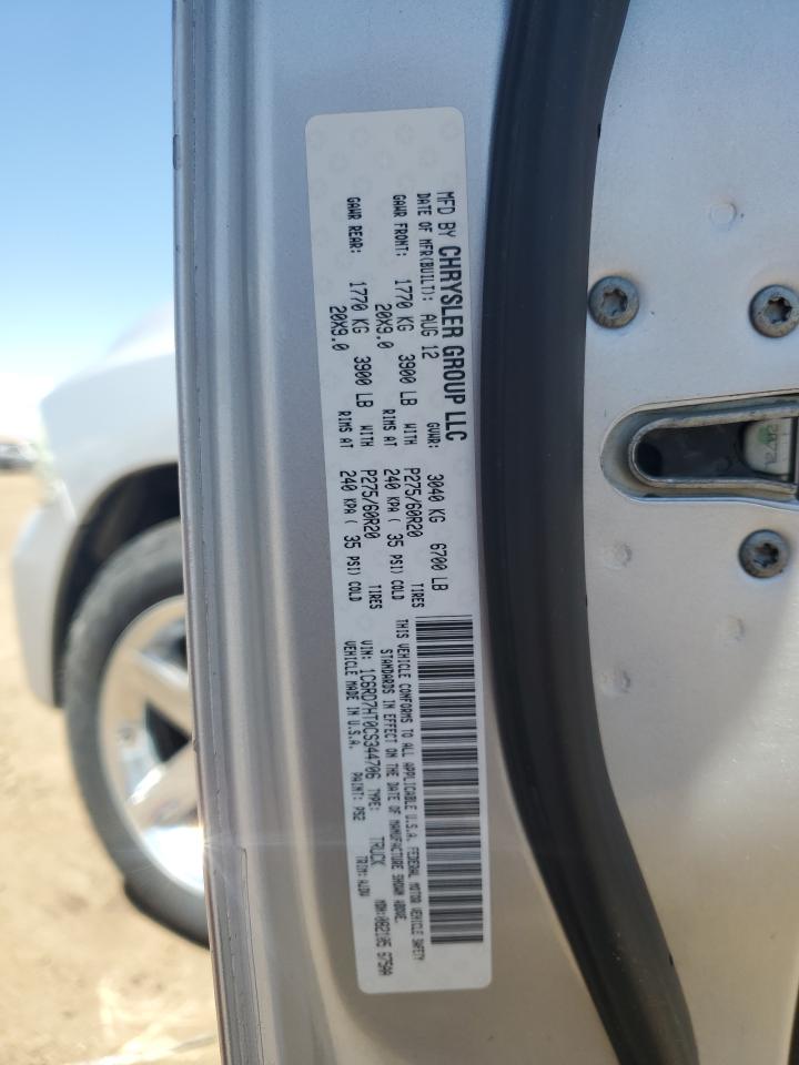 2012 Dodge Ram 1500 Sport VIN: 1C6RD7HT0CS344706 Lot: 55338564