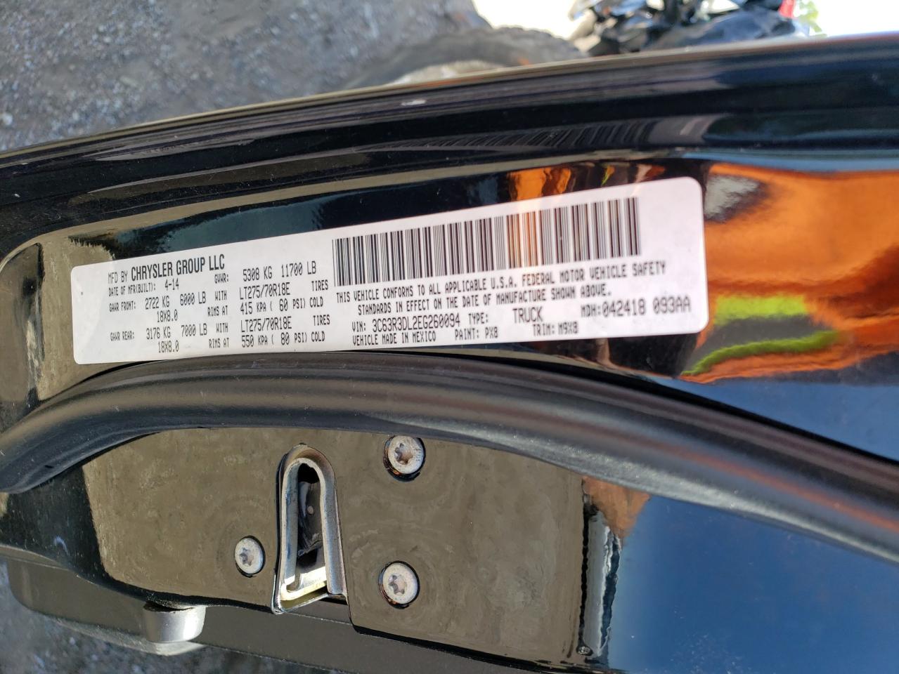 2014 Ram 3500 Slt VIN: 3C63R3DL2EG260094 Lot: 56426534