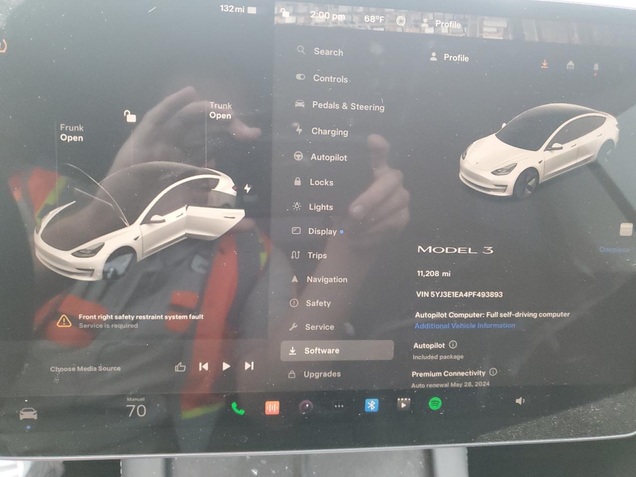 5YJ3E1EA4PF493893 2023 Tesla Model 3