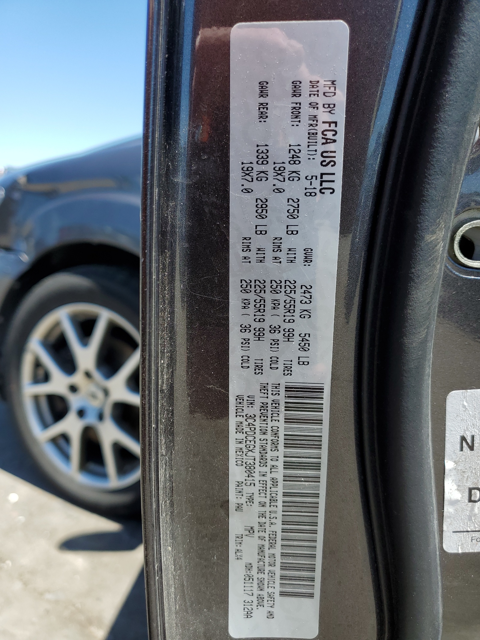 3C4PDCEGXJT380415 2018 Dodge Journey Gt