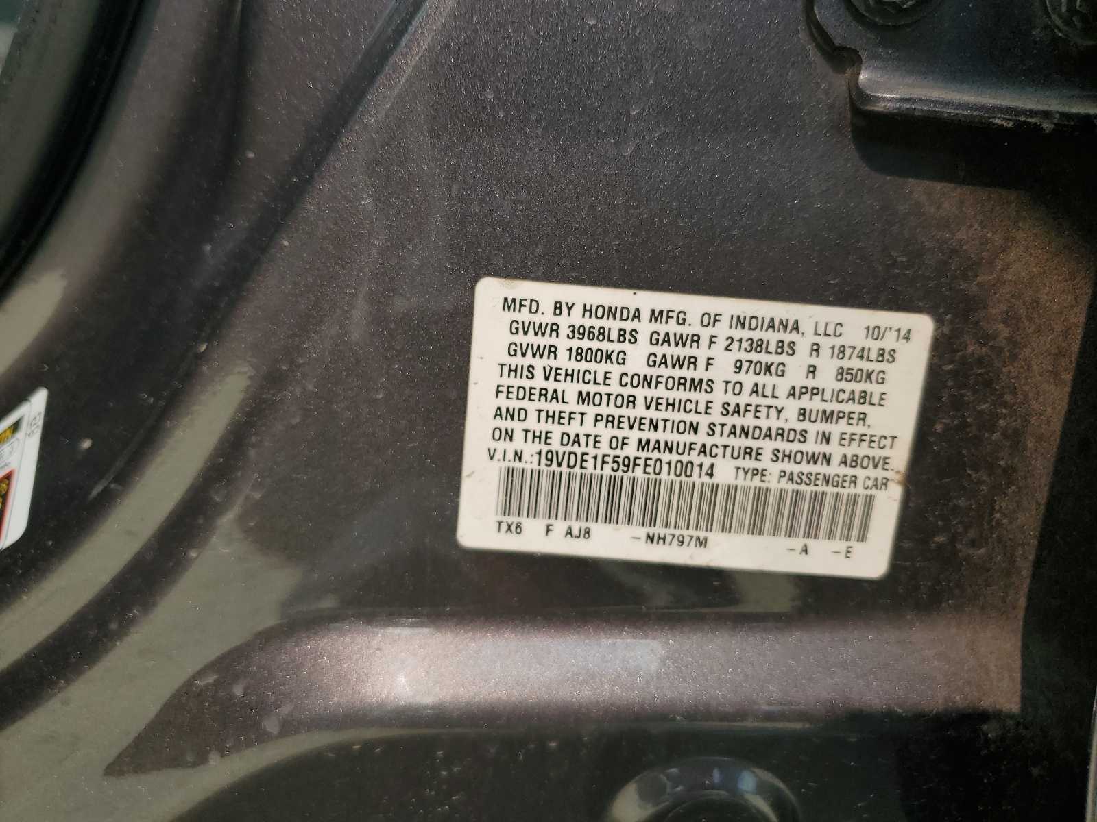 19VDE1F59FE010014 2015 Acura Ilx 20 Premium