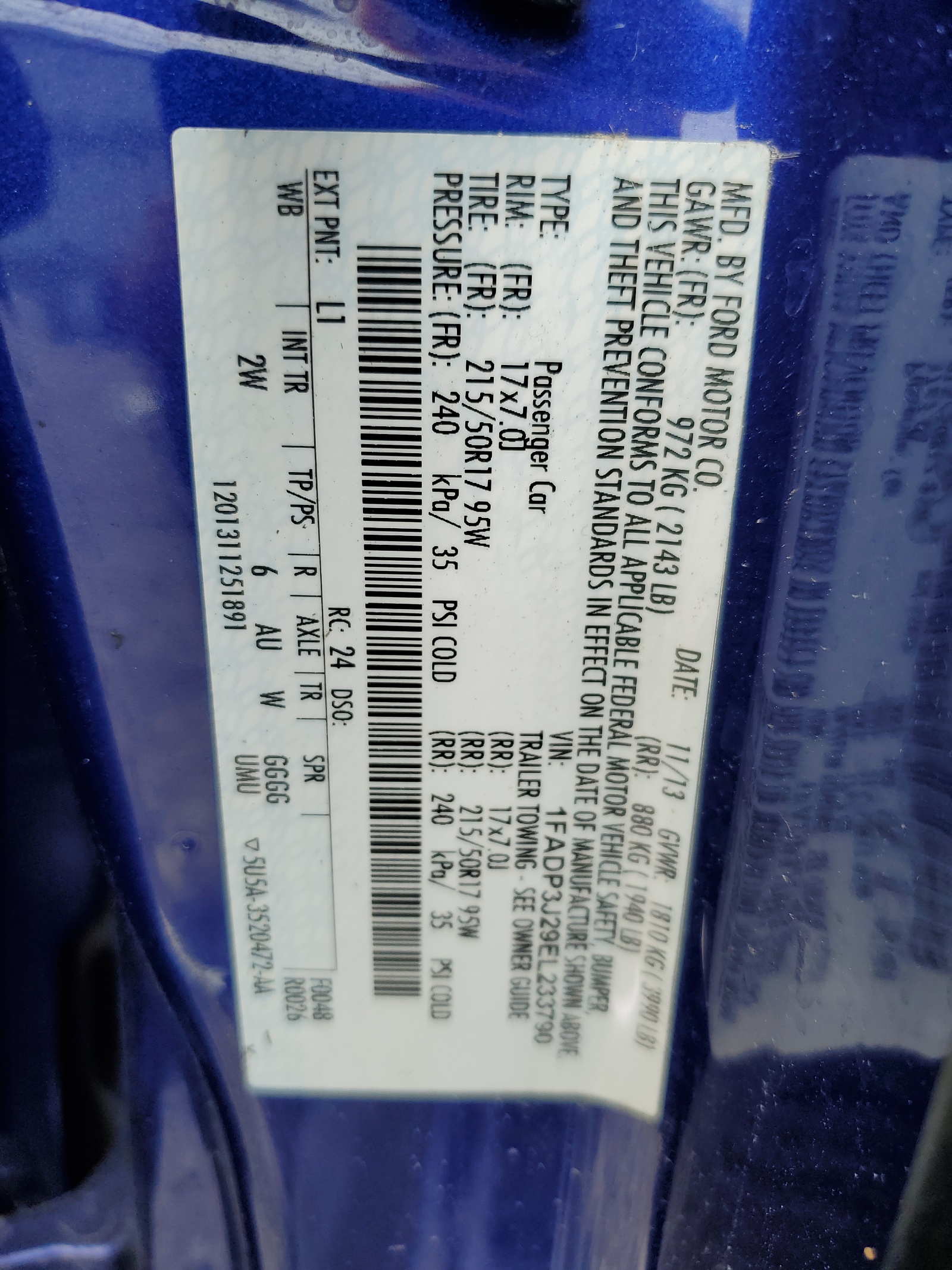 1FADP3J29EL233790 2014 Ford Focus Titanium