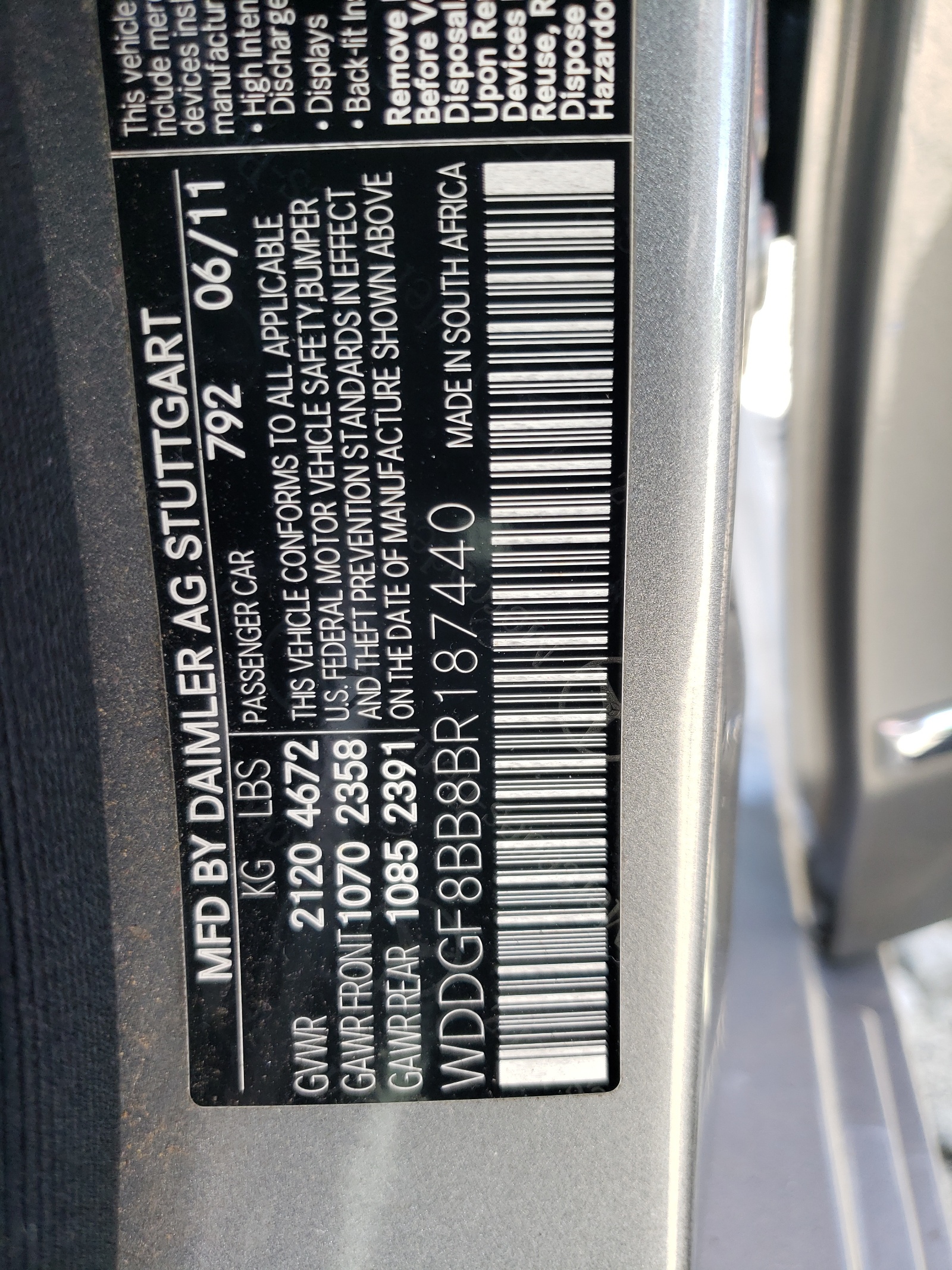 WDDGF8BB8BR187440 2011 Mercedes-Benz C 300 4Matic